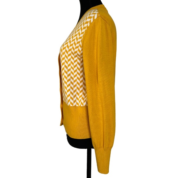 Cotton Blend Chevron Cardigan - Picture 3 of 12